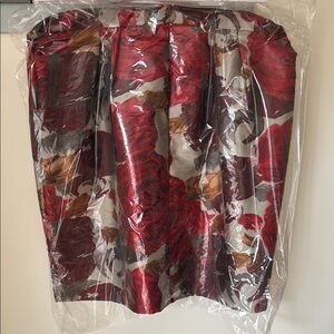 Lela Rose Red Pleated Bubble Skirt